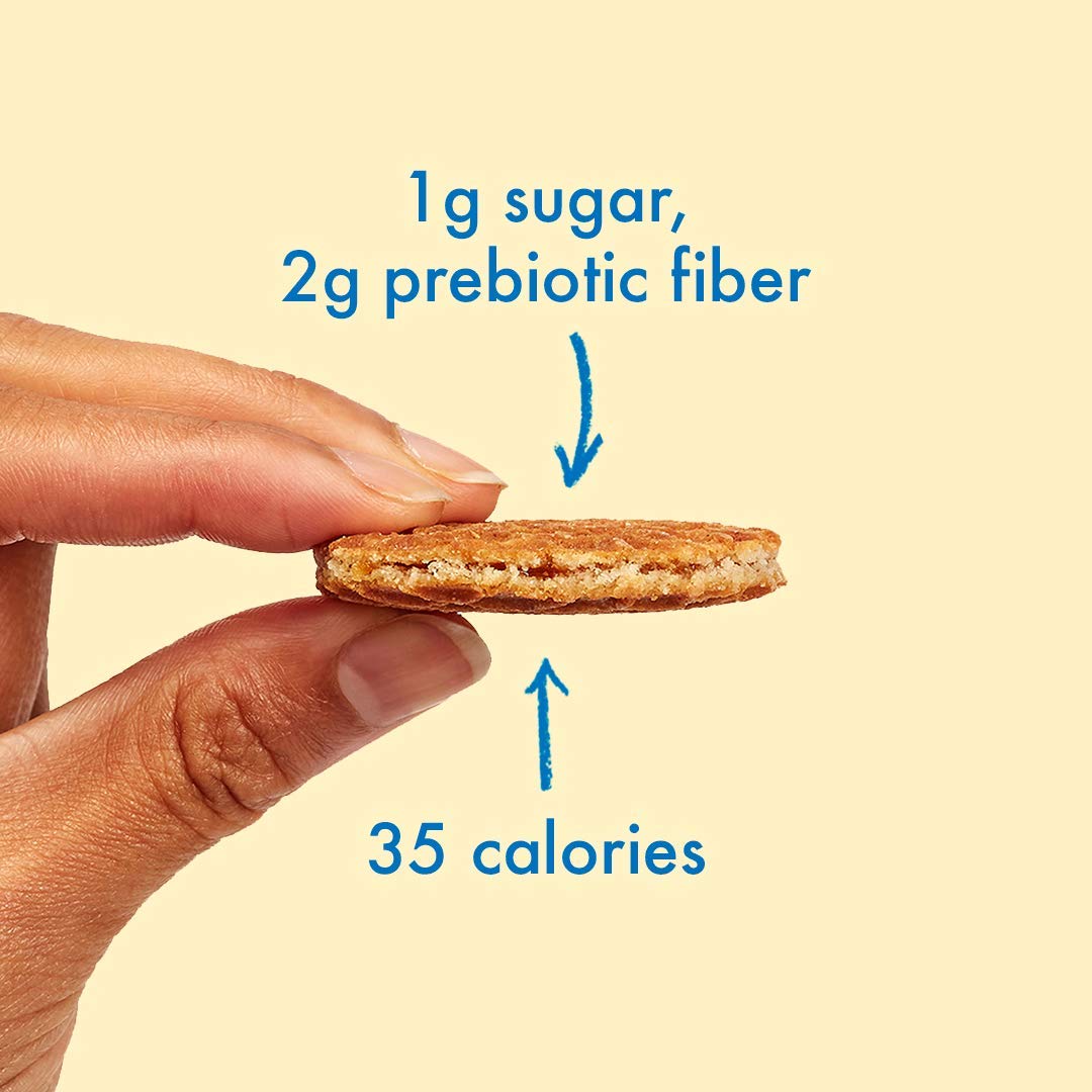 Rip Van Wafels Dutch Caramel & Vanilla Mini Stroopwafels - Low Carb Keto Snacks (3g Net Carbs) - Non GMO, Gluten Free - 35 Calorie Healthy Snacks for Office, Travel & On-The-Go - 128 Count Pack