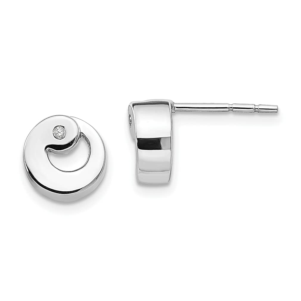 925 Sterling Silver Diamond Stud Earrings for Women - Hypoallergenic Ball Post Fine Jewelry - Perfect Gift for Her, Birthday, Anniversary & Special Occasions
