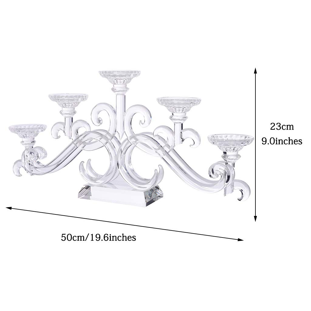 Luxury Candelabra - Heavy Duty Pillar Candle Holder, Modern European Style Decorative Centerpiece for Christmas, Wedding, Party & Dinner Decor - Elegant Home Decor for Romantic Ambiance