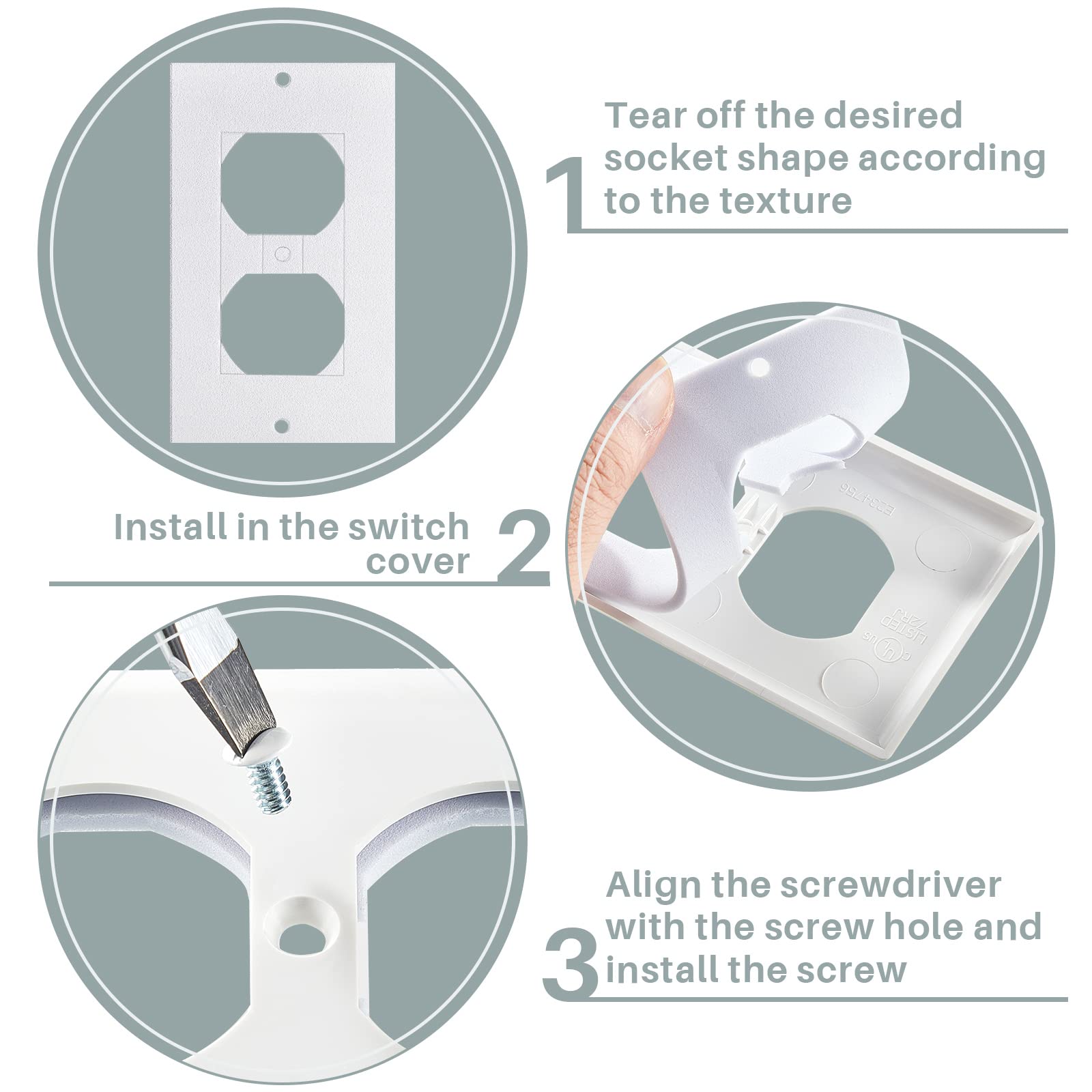 20 Pack White Rectangle Wall Plate Insulation Gaskets - Weatherproof Outlet Sealers Foam for Electrical Switches & Outlet Covers - Energy Saving, Easy Installation - Perfect for Homes, Offices & Energy Efficiency Projects