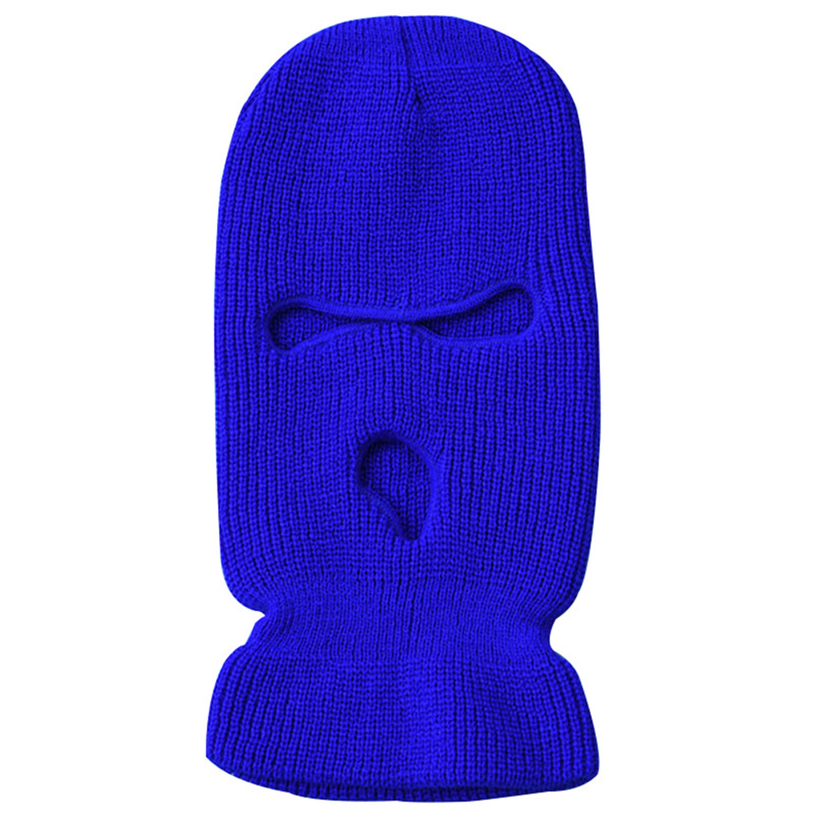 3 Hole Knitted Ski Mask - Warm Full Face Cover Balaclava for Winter Sports, Skiing, Snowboarding & Outdoor Activities | Cold Weather Protection for Men & Women