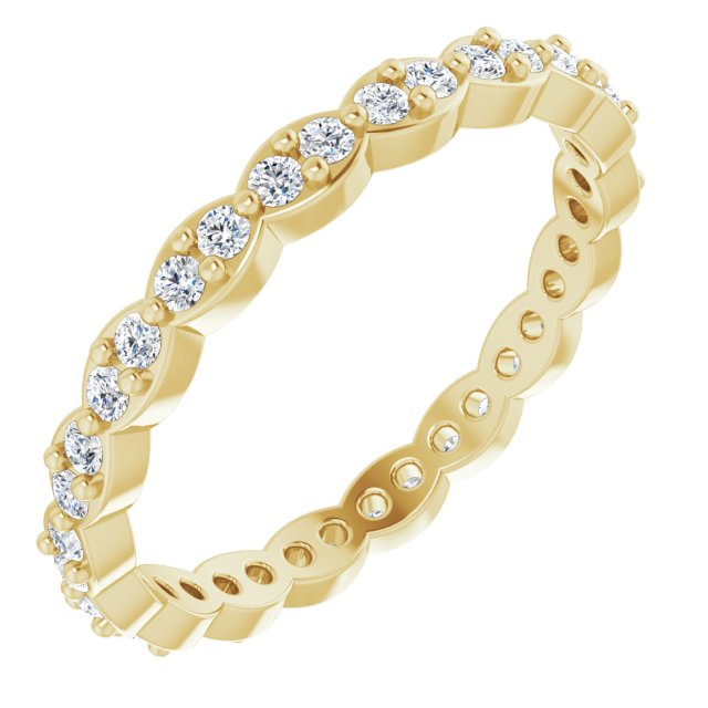 0.54 Carat Round Diamond Stackable Eternity Band Ring for Women - Perfect for Wedding, Anniversary & Everyday Elegance