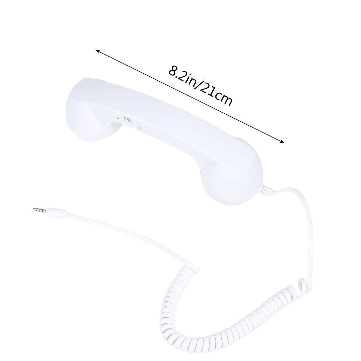 Vintage Retro Telephone Handset with 3.5mm Jack - Universal Cell Phone Receiver for iPhone & Android - Perfect for Hands-Free Calling, Gaming, and Online Meetings