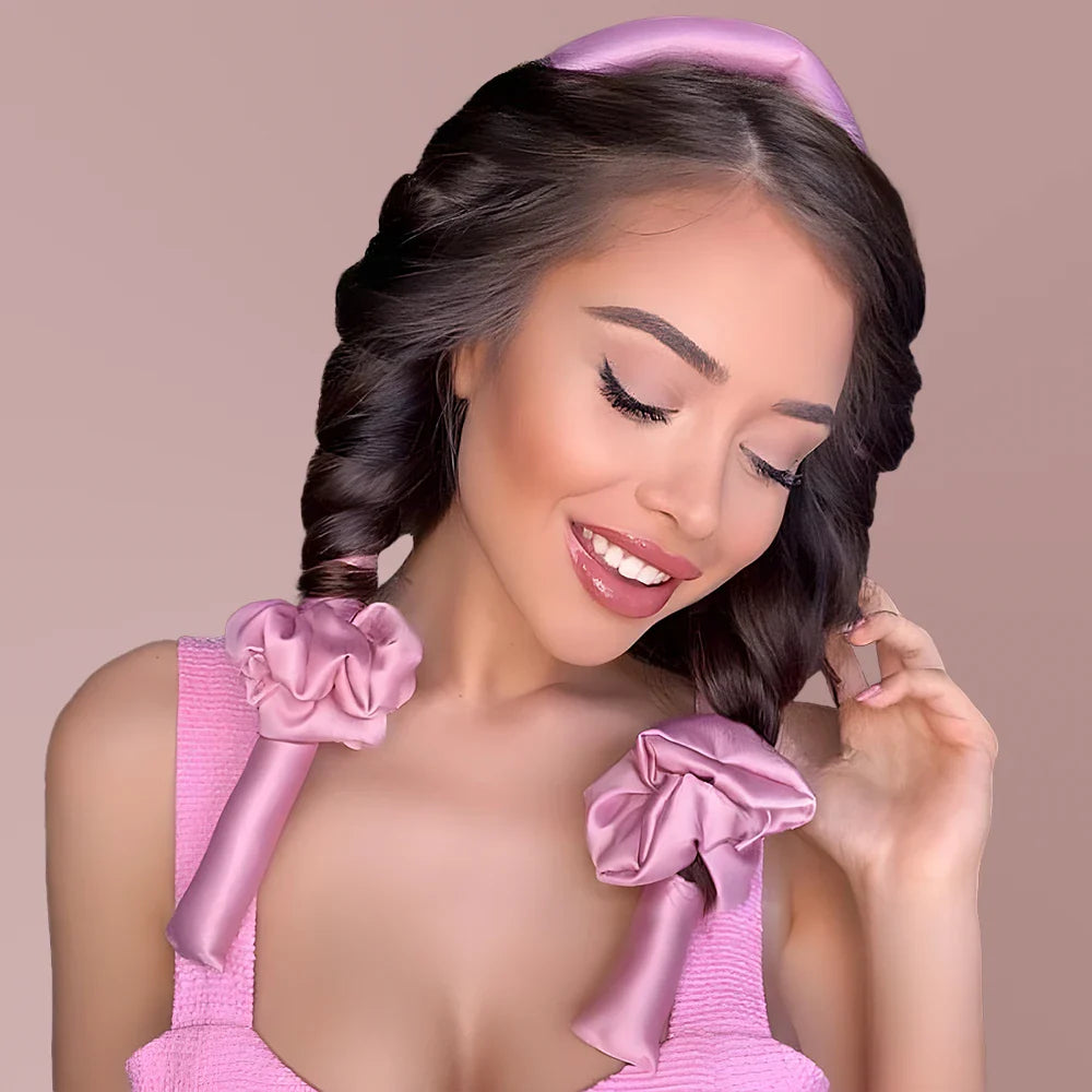 Heatless Hair Curler Set for Long & Short Hair - No Heat Curling Rods for Overnight Waves & Natural Curls - Perfect for Home, Travel & Special Occasions