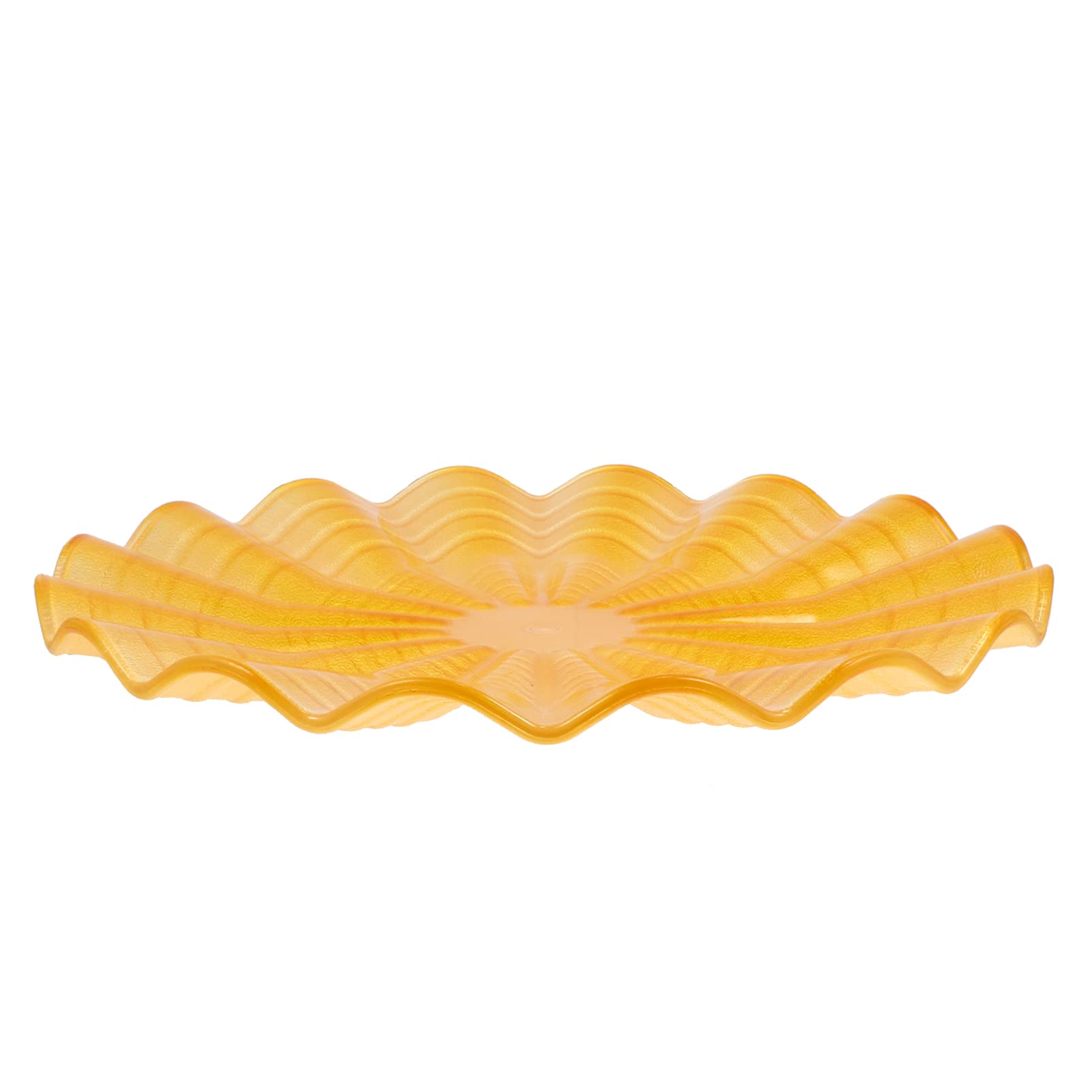 HEMOTON Plastic Fruit Basket - Multifunctional Bowl for Fruits, Vegetables, Snacks & Decor | Kitchen, Living Room, Home Office Storage Organizer | Durable Yellow Serving Dish for Parties, Dining & Daily Use