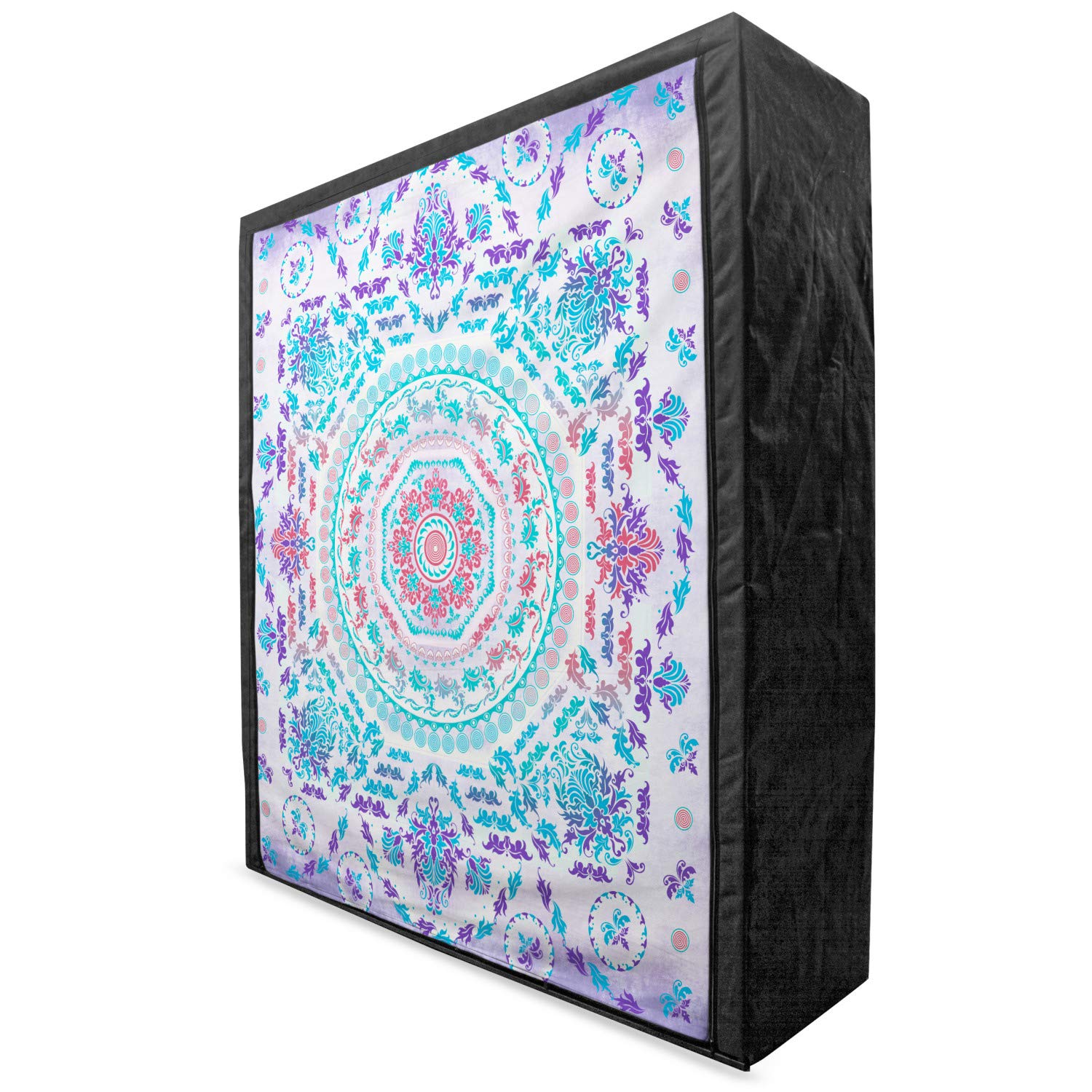 Ambesonne Mandala Portable Fabric Wardrobe with Medallion Floral Boho Design - 59