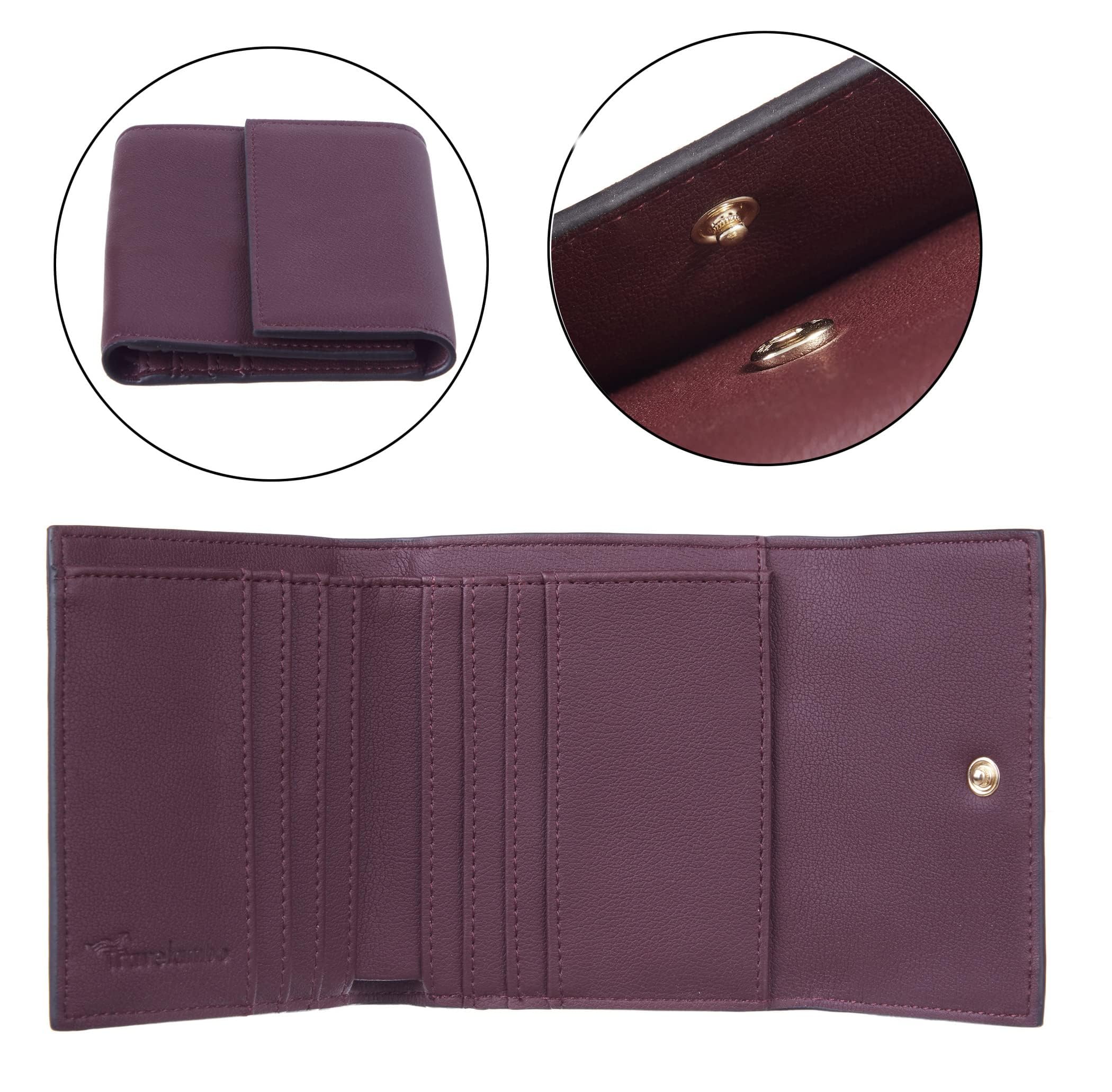 Travelambo RFID Blocking Slim Wallet for Women - Compact Trifold Credit Card Holder with Coin Pouch | Perfect for Everyday Carry, Travel & Minimalist Lifestyle
