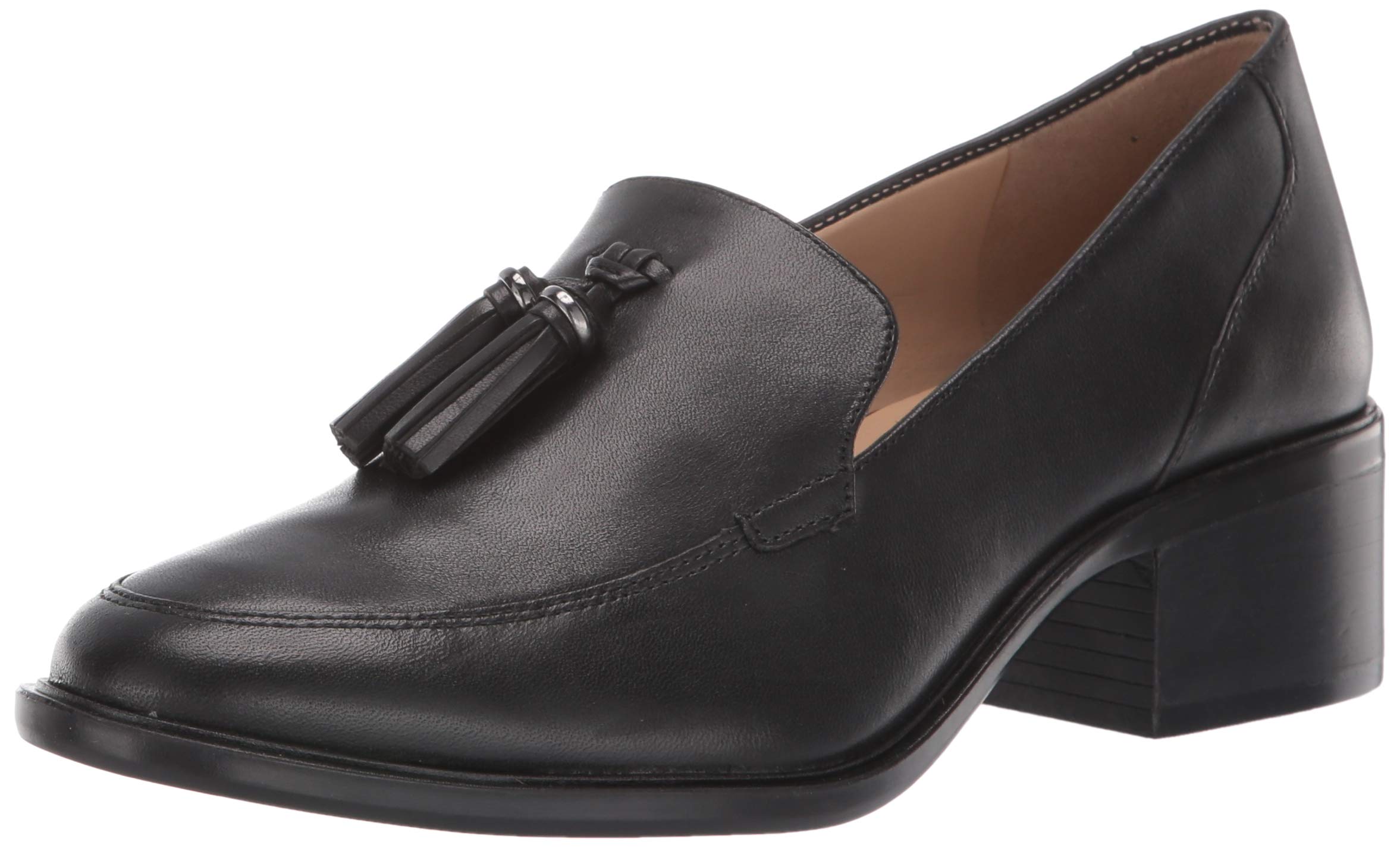 Naturalizer Women's Palmer Loafer Pump - Comfortable Slip-On Shoes for Work, Office & Casual Wear | Breathable Leather Flats with Cushioned Insoles