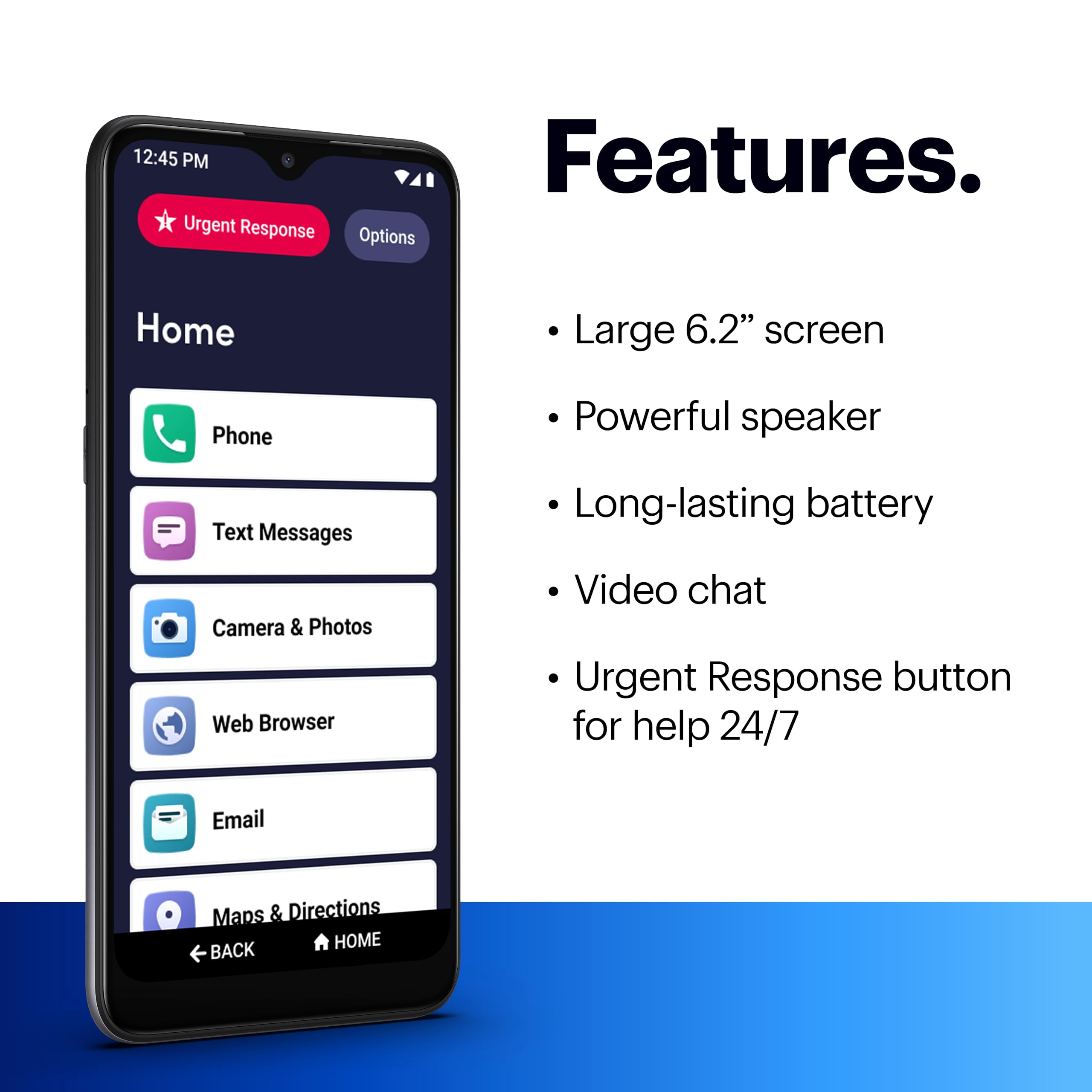 LIVELY Jitterbug Smart3 Senior Smartphone - Easy-to-Use Cell Phone for Elderly with Large Buttons & Bright Screen - Must Use Lively Service Plan - Perfect for Independent Seniors & Caregivers - Stay Connected Safely at Home or On-the-Go