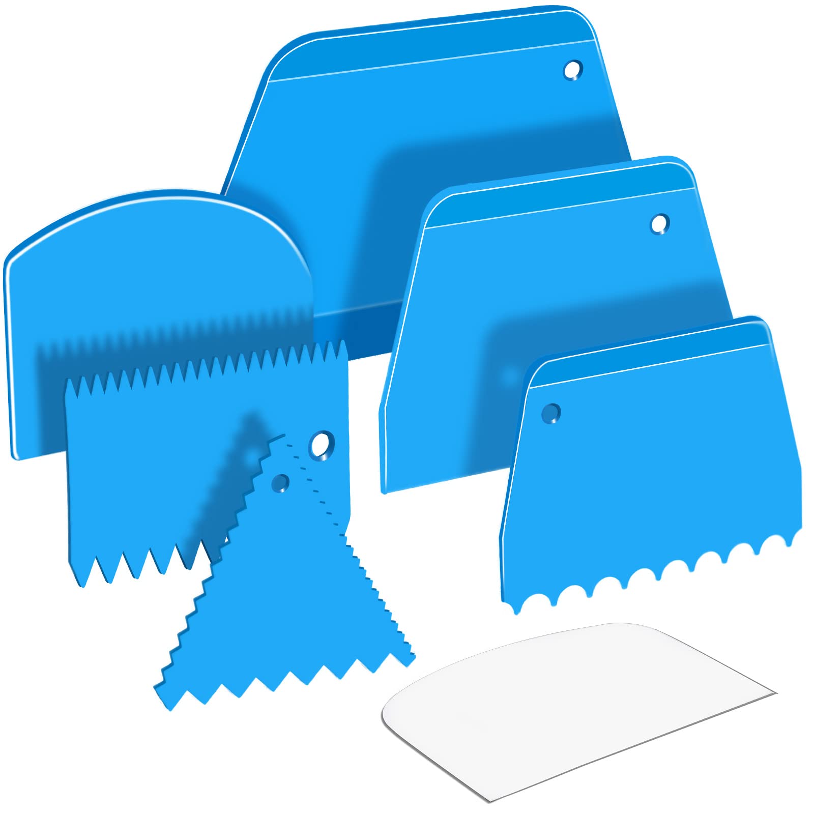 **Teenitor 7-Piece Cake Decorating Kit - Stainless Steel Cake Scraper & Icing Smoother Set for Professional Baking, Cake Leveling, and Fondant Smoothing - Perfect for Birthday Cakes, Wedding Cakes, and Home Baking**