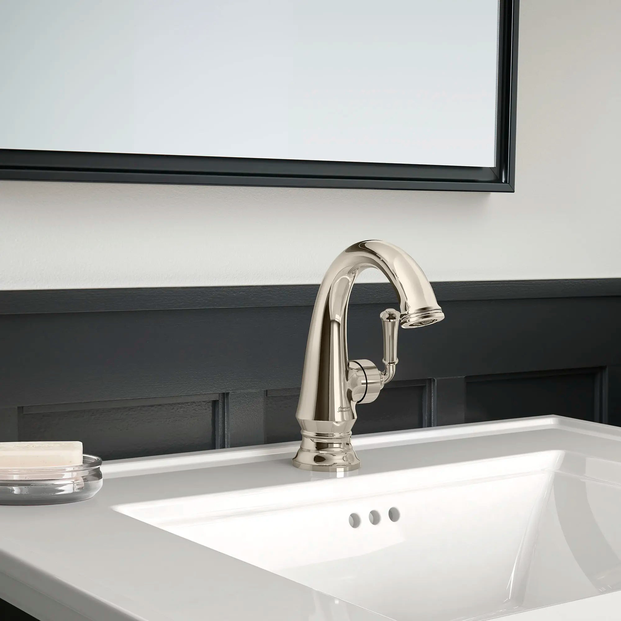 Delancey® Single Hole Single Handle Bathroom Faucet 1.2 GPM/4.5 LPM - Modern Water-Saving Bathroom Sink Faucet with Lever Handle - Perfect for Small Bathrooms, Powder Rooms & Vanities