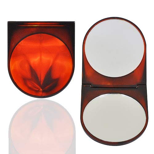 Beauty Treats 3-Pack Slim Compact Mirror - Double Sided (1x & 1.5x) for Travel & Pocket