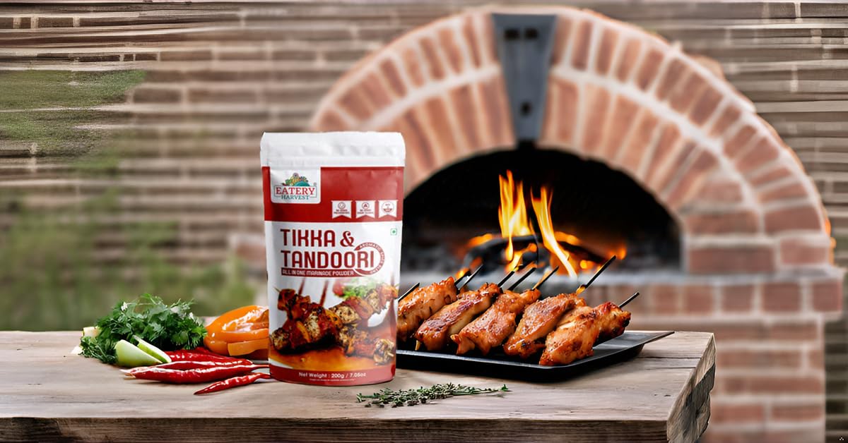 Saipro Tikka & Tandoori All-in-One Marinade Powder 200g | Malai Tandoori Tikka Masala Spice Mix | Ready-to-Use for Chicken, Paneer & Veggies | Gluten-Free, Vegan, No Preservatives | Perfect for Grilling, BBQ & Indian Cooking