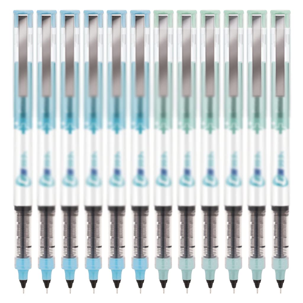 6/12 Pack 0.5mm Extra Fine Point Black Gel Pens - Long Lasting Liquid Ink for Smooth Writing, Quick-Drying School & Office Supplies - Perfect for Note Taking, Journaling, and Professional Documents