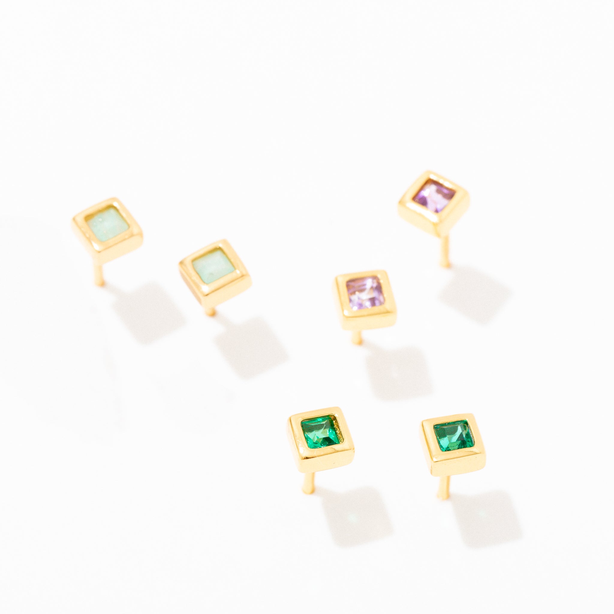 Square Bezel Stud Earrings for Women - Minimalist Cubic Zirconia CZ Studs - Hypoallergenic Stainless Steel Jewelry - Perfect for Everyday Wear, Work & Special Occasions