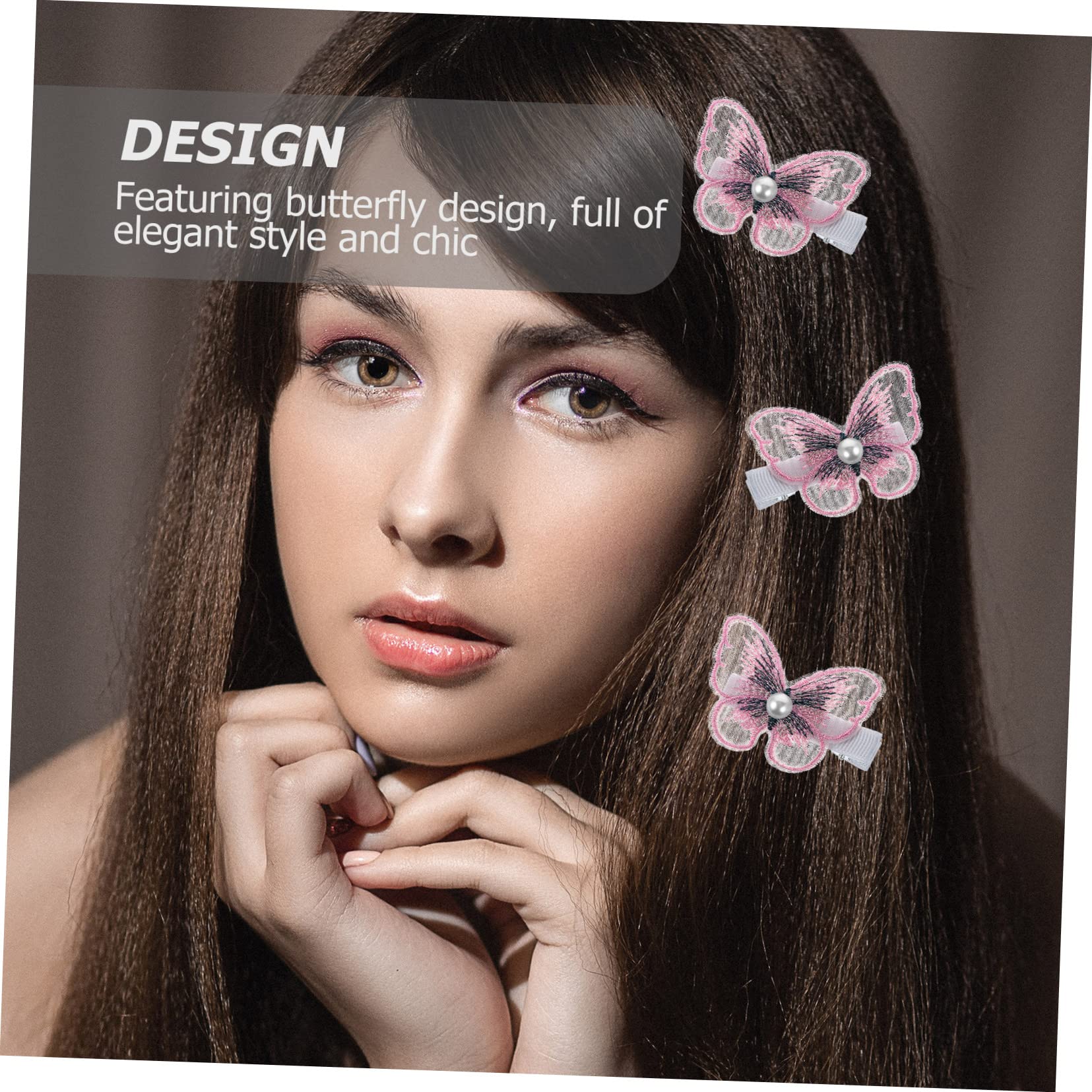 BIUDECO 6pcs Butterfly Hair Clips for Women & Girls - Stylish Metal Hair Pins for Women's Hair Accessories - Perfect for School, Parties, Weddings & Daily Styling