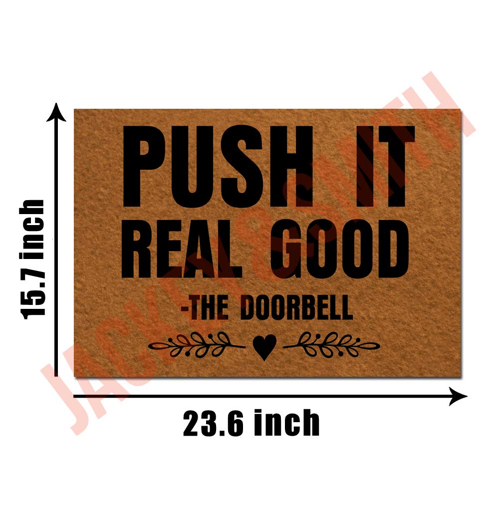 Jackey&Smith Non-Slip Welcome Doormat 23.6x15.7 Inch - Durable Outdoor Entryway Rug for Front Door, Porch & Patio - Perfect for Home, Office & High Traffic Areas