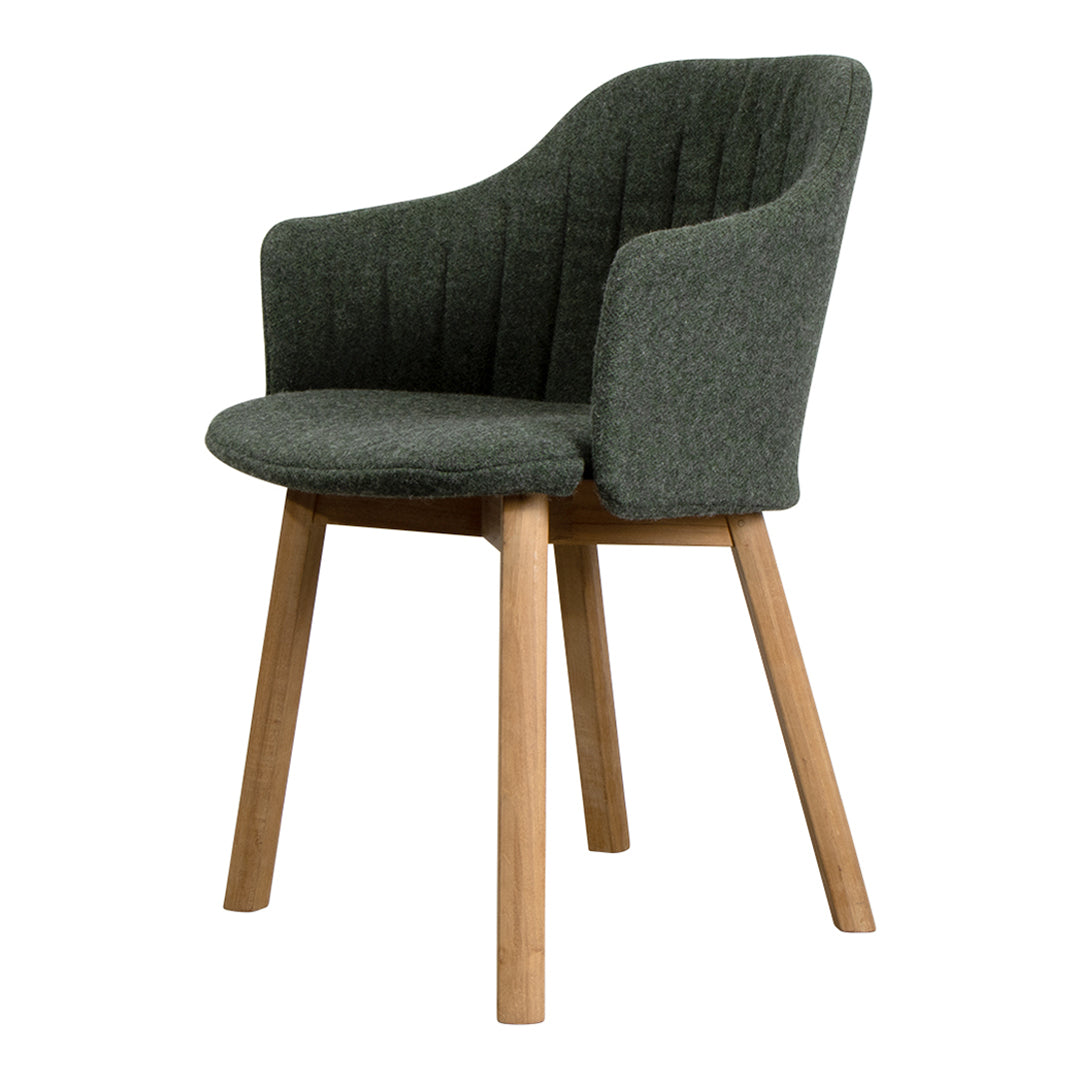 Premium Choice Chair with Wood Base - Comfortable Back & Seat Cushion - Perfect for Home Office, Living Room, and Reading Nook