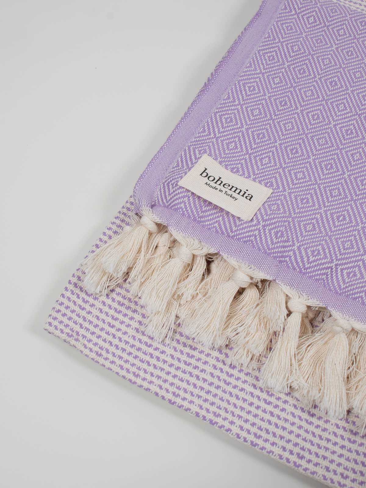 Nordic Dot Hammam Towel - Soft & Absorbent Turkish Bath Towel in Lilac - Perfect for Spa, Beach & Yoga