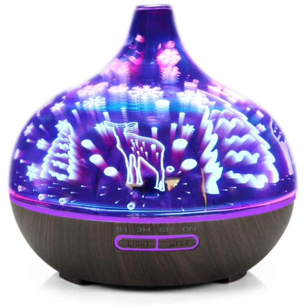 Qin Aromatherapy Essential Oil Diffuser - 400ML Cool Mist Humidifier for Large Rooms with Adjustable Timer, 7 LED Light Colors & Auto Shut-Off | Perfect for Home, Office, Yoga & Bedroom Relaxation
