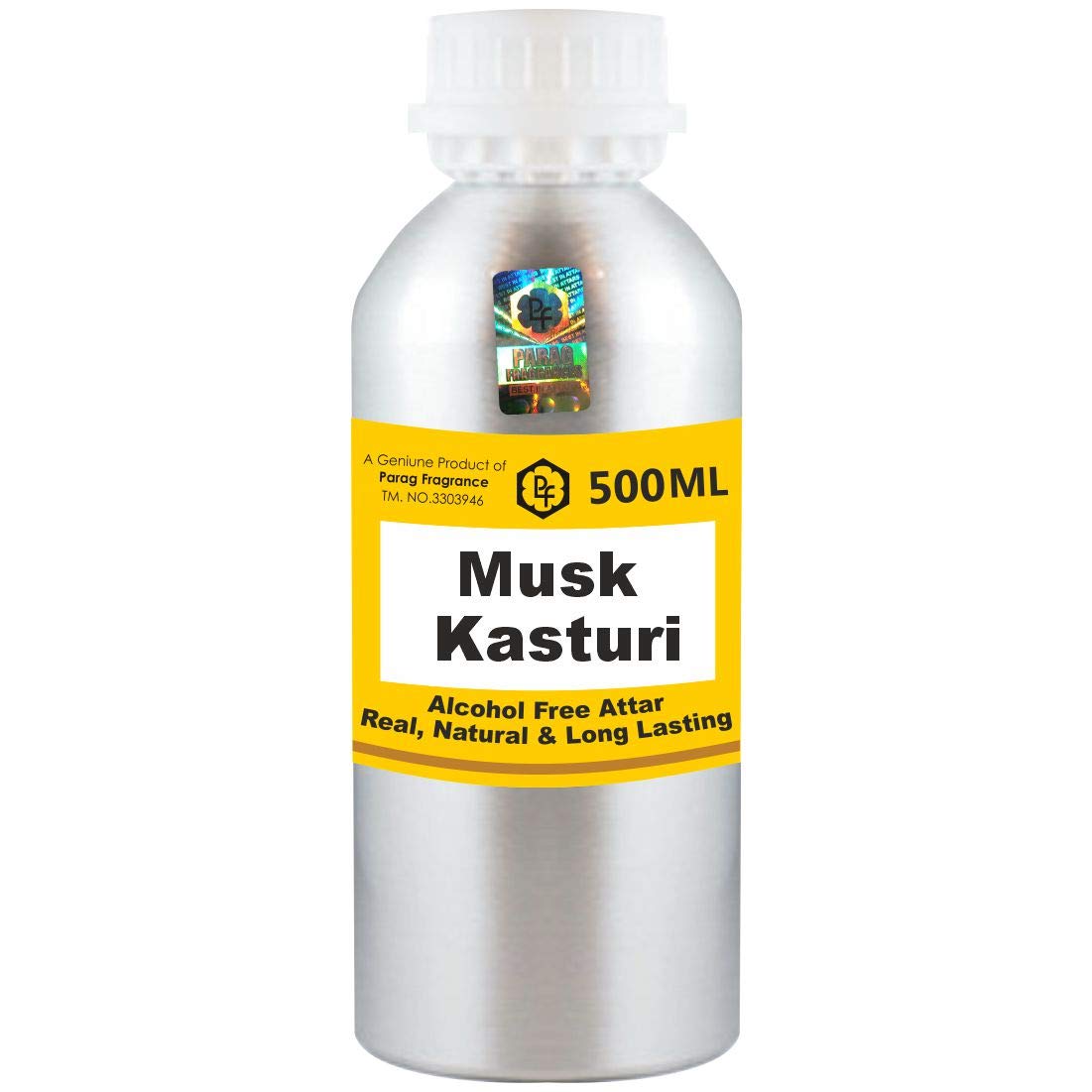 Premium Parag Fragrances Musk Kasturi Attar 500ml - Alcohol-Free Long Lasting Perfume Oil for Men & Women | Natural Attar for Daily Wear & Religious Ceremonies | Luxury Scent, Itra, Fragrance Oil | Perfect for Gifting & Aromatherapy