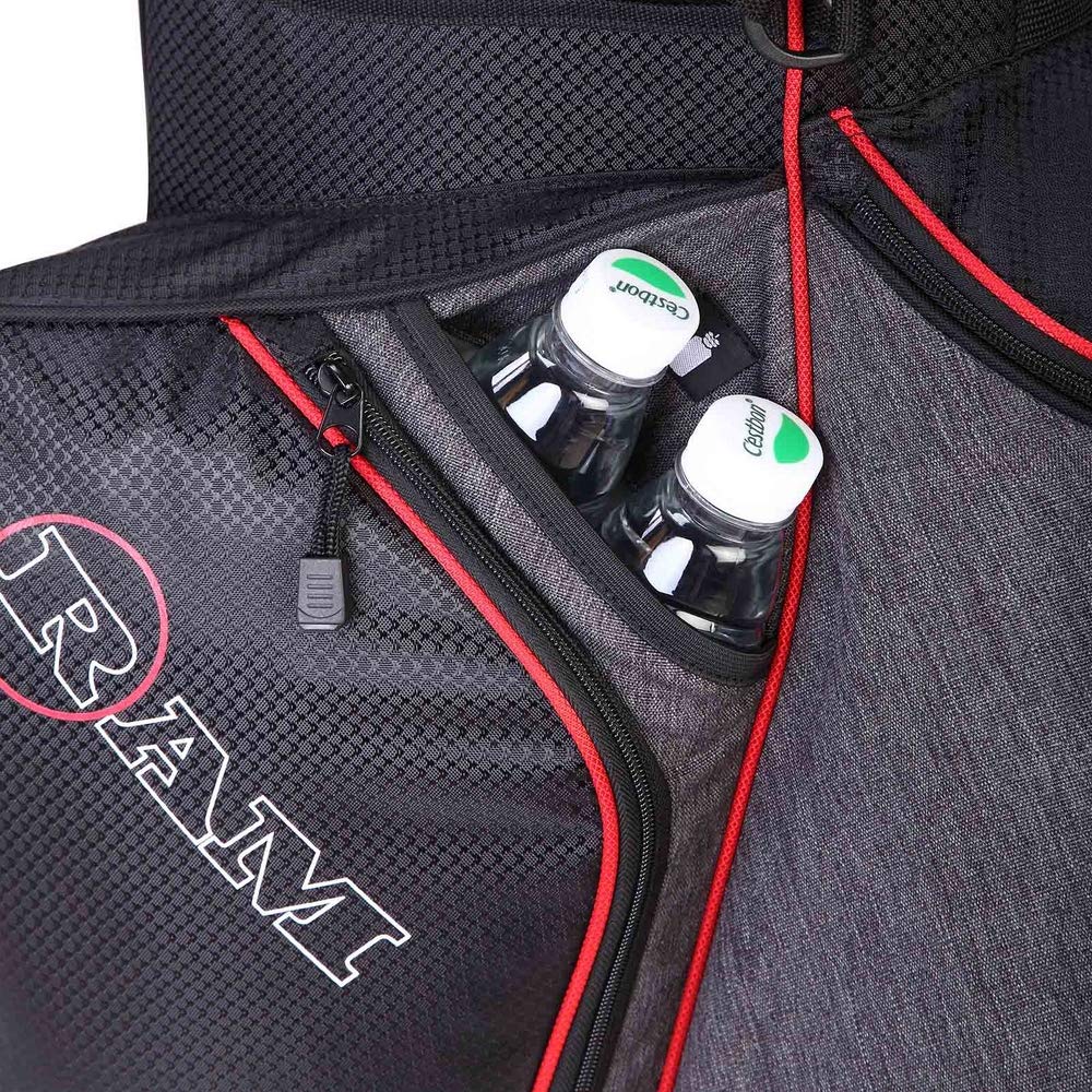 Ram Golf Premium Tour Stand/Carry Bag - Lightweight Golf Bag with 14-Way Divider & Dual Straps - Perfect for Golfers, Driving Range & Course Play
