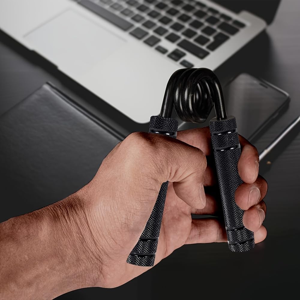 Black Metal Hand Grip Strengthener 50LB-350LB Non-Slip Heavy Duty Grip Trainer for Forearm & Hand Workout, Home Gym, Rock Climbing, Weightlifting, and Rehabilitation