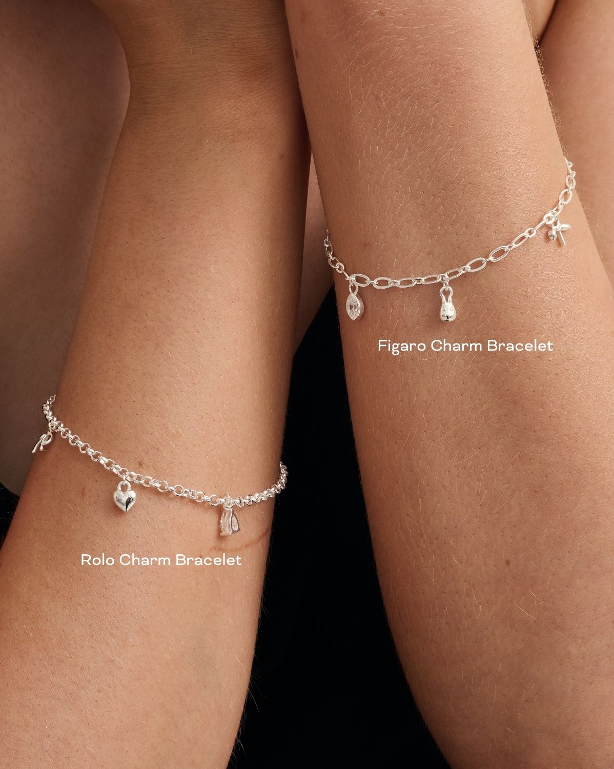 Elegant Rolo Chain Charm Bracelet - Sterling Silver Jewelry for Women, Perfect for Gifts, Parties & Everyday Wear