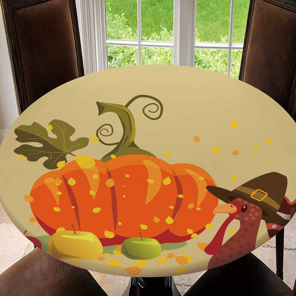 Elastic Edge Round Tablecloth for 35