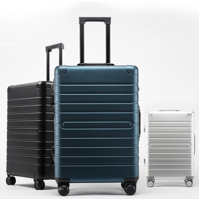 100% Aluminum Alloy TSA Lock Luggage with Universal Wheels - Durable Aluminum Frame Carry-On Suitcase for Travel, Business Trips & Vacations