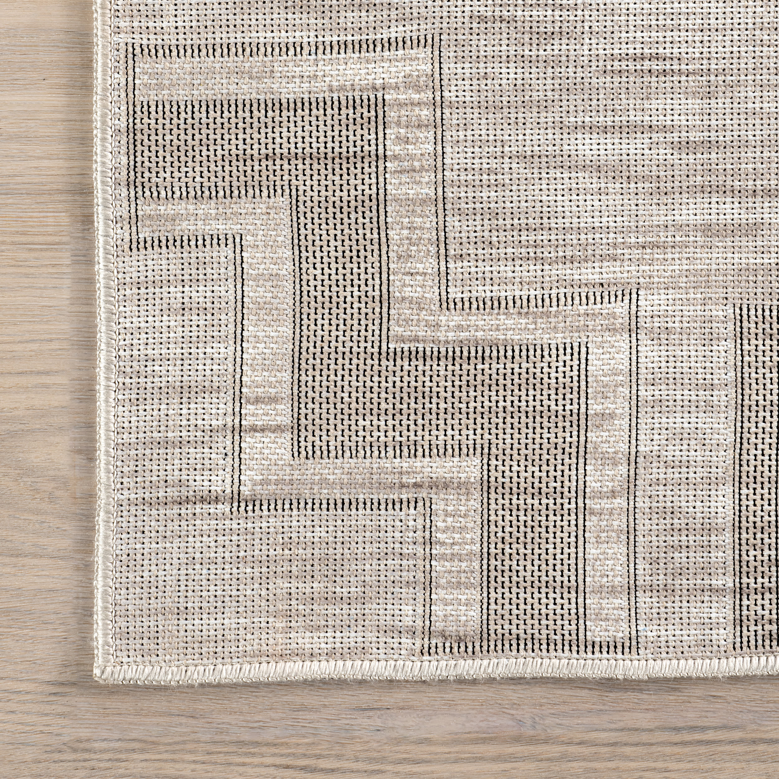 Astrid Geometric Washable Rug - Ivory Modern Area Rug for Living Room, Bedroom & Nursery | Non-Slip Soft Floor Mat for Home Decor