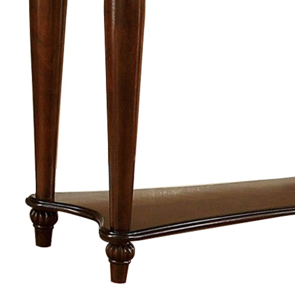 Furniture of America Cherry Wood Sofa Table - Elegant Console Table for Living Room, Entryway & Hallway Decor