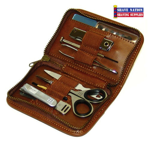 Premium Adonis 9-Piece Men's Grooming Kit - Beard Trimmer, Hair Clippers, Nose & Ear Trimmer - Perfect for Travel, Home & Professional Use