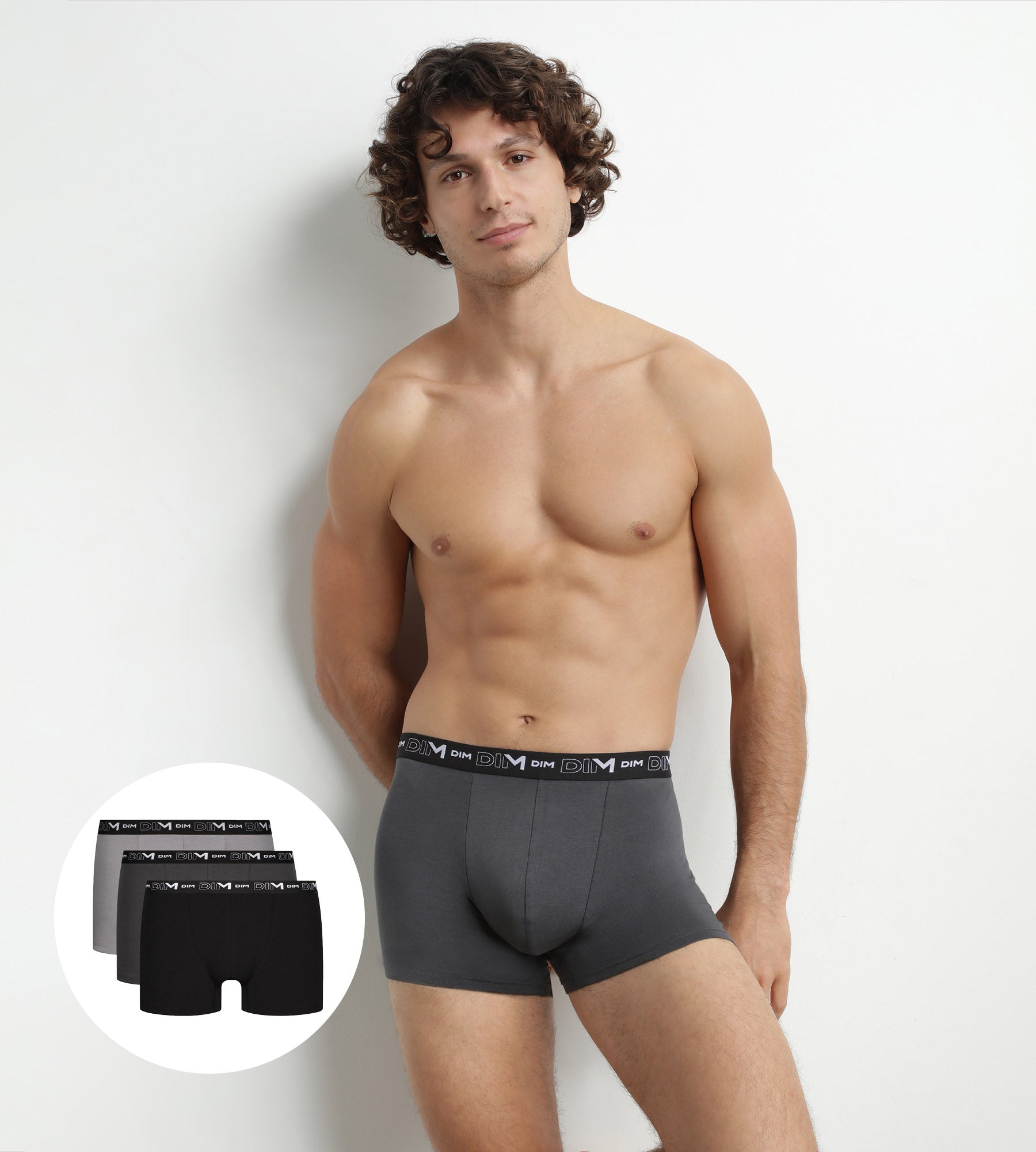 3 Pack Men's Cotton Boxer Briefs - Black & Gray - Soft Stretch Underwear for Everyday Comfort & Support - Perfect for Work, Gym & Lounge