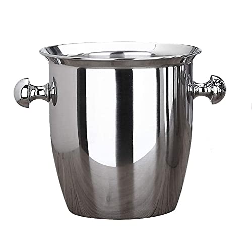 XIXIDIAN 5L Stainless Steel Ice Bucket with Handle, Thickened Champagne & Wine Cooler for Beer, Wine, and Champagne, Perfect for Parties, Weddings, and Home Entertaining