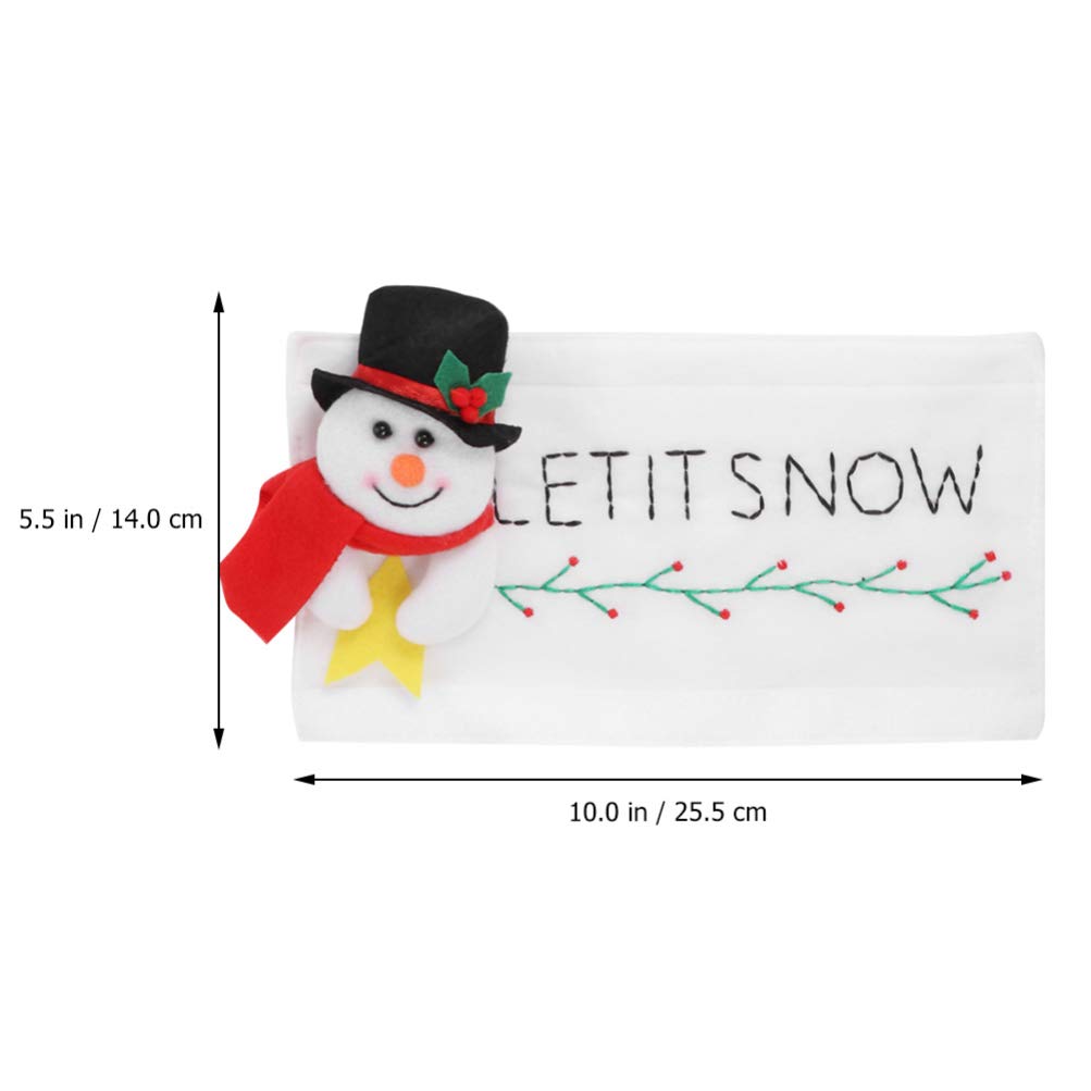 Beaupretty 4-Piece Refrigerator Handle Covers - Soft Fabric Glove-Style Protectors for Fridge & Microwave - White Christmas Kitchen Accessories (Perfect for Holiday Decor & Everyday Use)