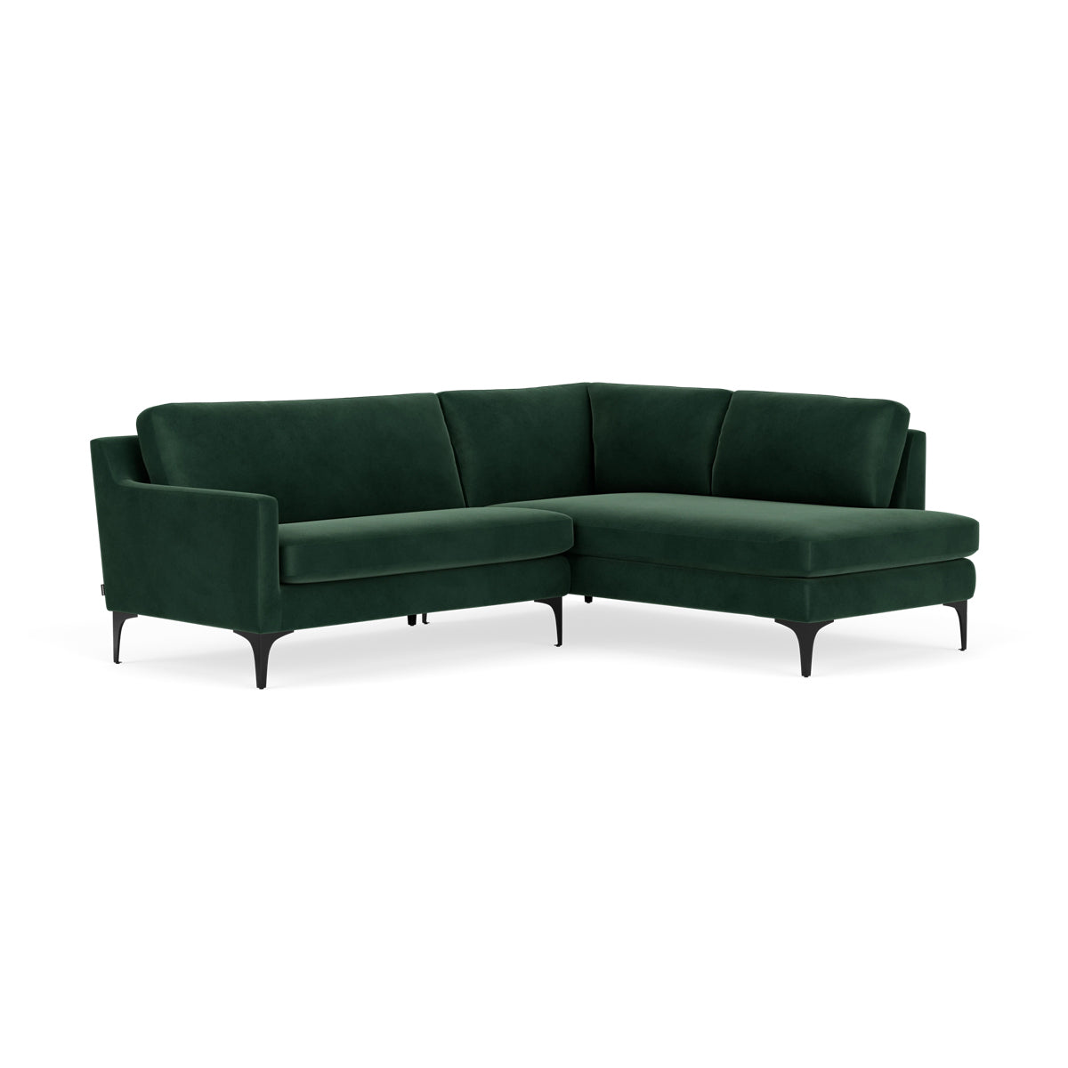 Luxury Velvet Right Corner Sofa - Modern Sectional Couch for Living Room, Small Space & Apartment | Comfortable & Stylish Home Decor