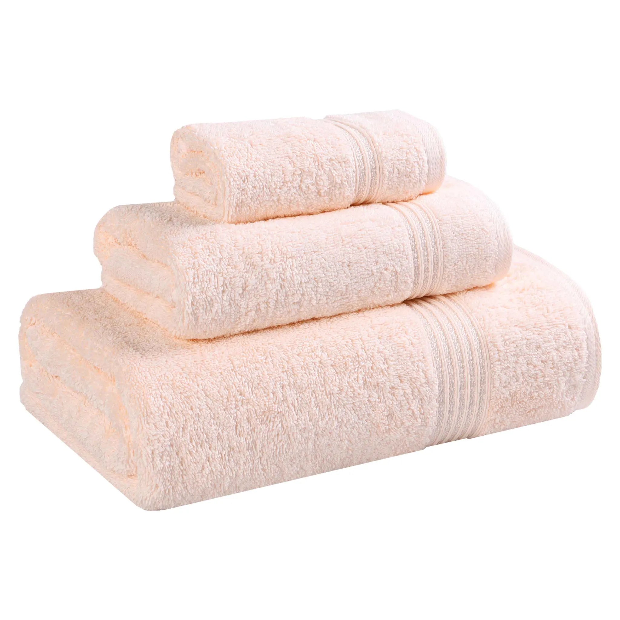 Premium Egyptian Cotton Plush 3-Piece Luxury Bath Towel Set - Ultra Absorbent & Soft for Spa, Bathroom & Hotel Use