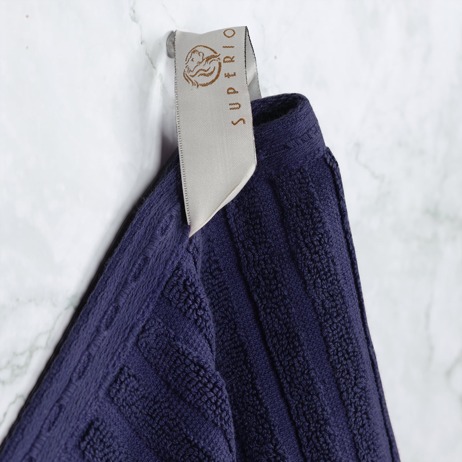 Premium Soho Ribbed Textured Cotton Bath Towel Set - Ultra Absorbent & Quick Dry Hand & Bath Towels for Spa, Gym & Luxury Home Use
