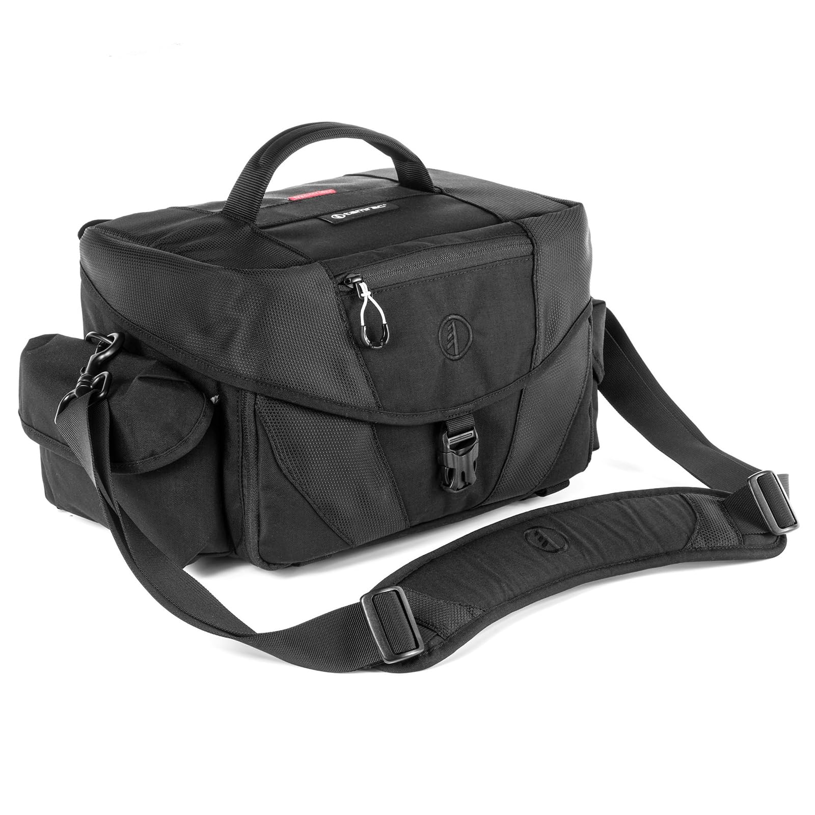 Tamrac Stratus 8 DSLR Mirrorless Camera Bag - Waterproof Shoulder Crossbody Bag with Tripod Holder & Padded Compartments for Photography Accessories (Black) | Perfect for Travel, Hiking & Outdoor Photography
