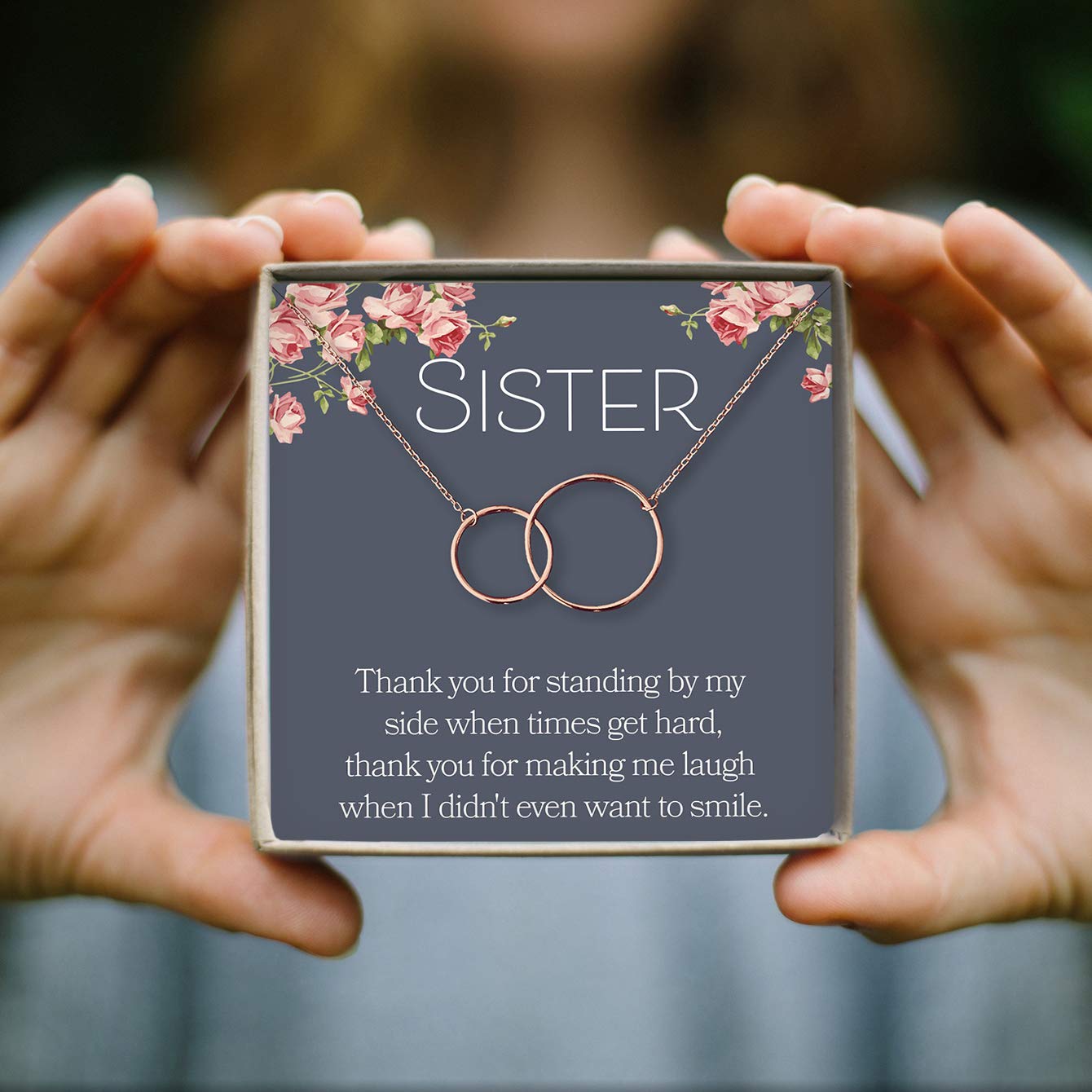 Sister Necklace - Heartfelt Jewelry Gift with Card for Birthday, Christmas, Anniversary | Perfect for Sisters, Best Friends & Loved Ones | Wear Daily or for Special Occasions