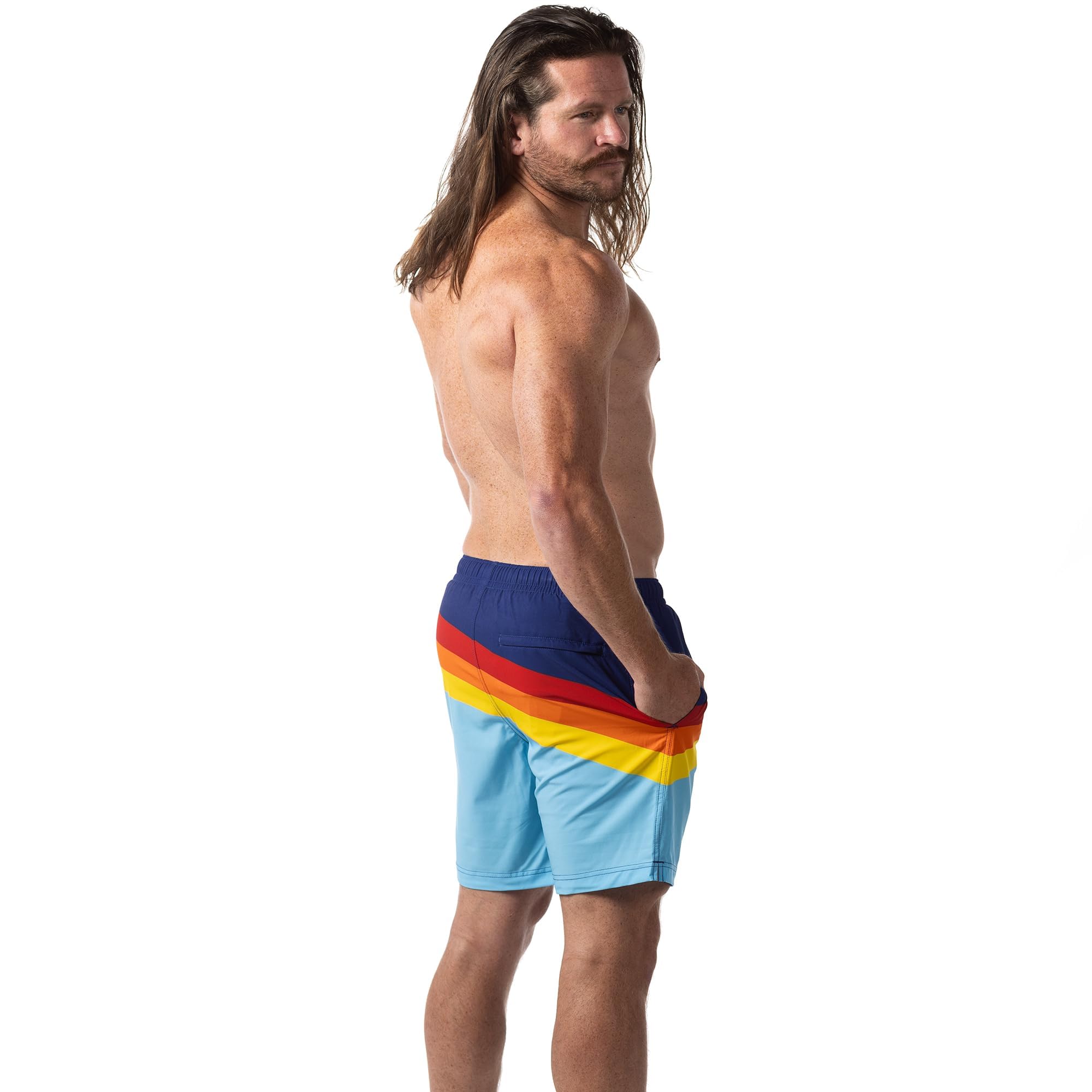 Premium Men's Quick Dry Swim Trunks with Compression Liner - 7 Inch Inseam Board Shorts for Beach, Pool & Water Sports | Comfortable & Stylish Swimwear for Summer Vacation & Outdoor Activities