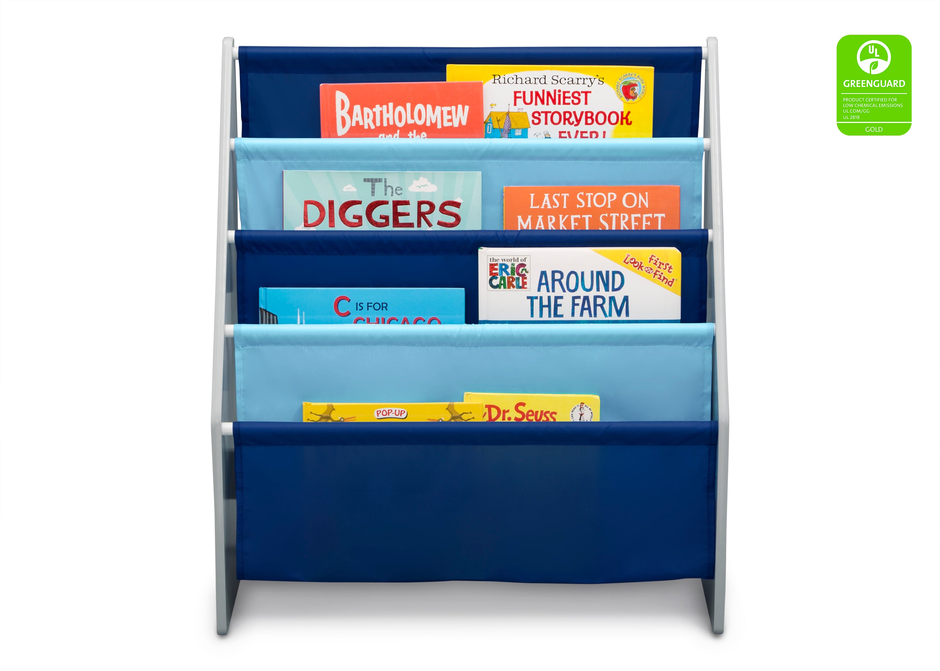Kids Sling Book Rack - Adjustable Wall-Mounted Bookshelf for Children's Room - Perfect for Bedroom, Nursery & Classroom Organization