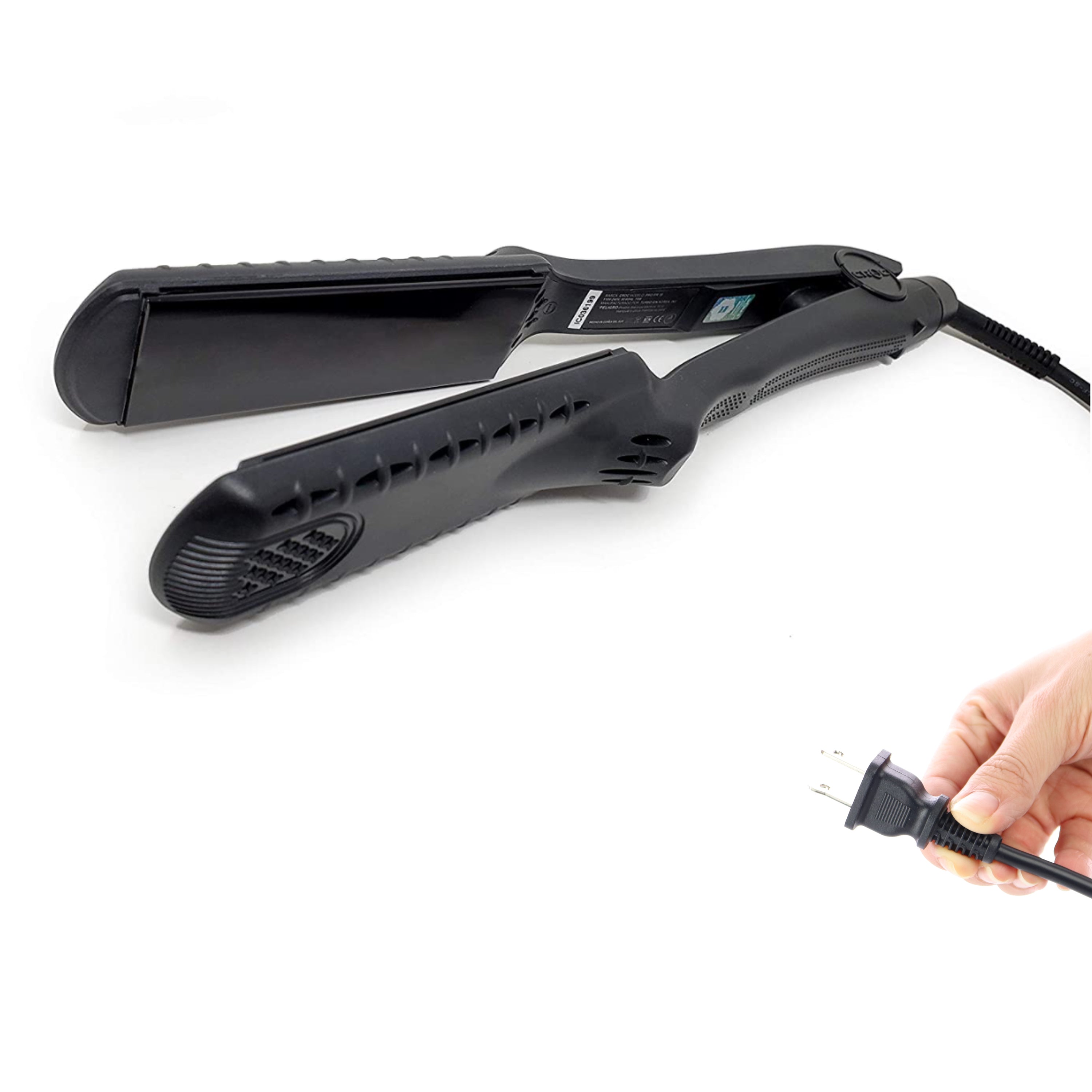 Professional CROC Flat Iron Hair Straightener with Floating Plates - Dual Voltage 110V-240V, Fast Heating Up to 450°F - Perfect for Travel, Home & Salon Use