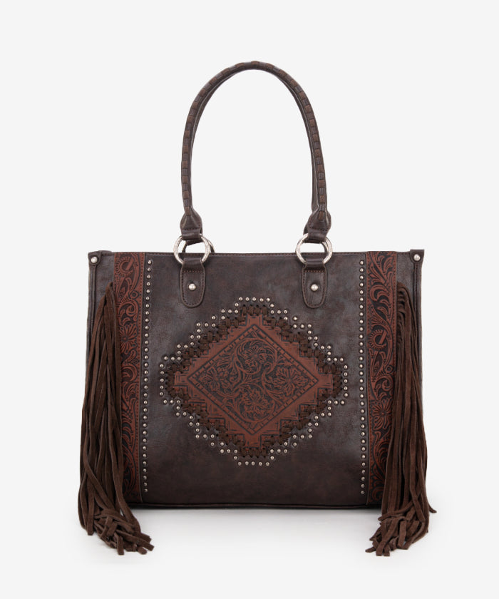 Montana West Hand-Painted Concealed Carry Tote Bag for Women - Stylish & Functional Purse with Hidden Gun Compartment - Perfect for Everyday Use, Travel & Personal Safety