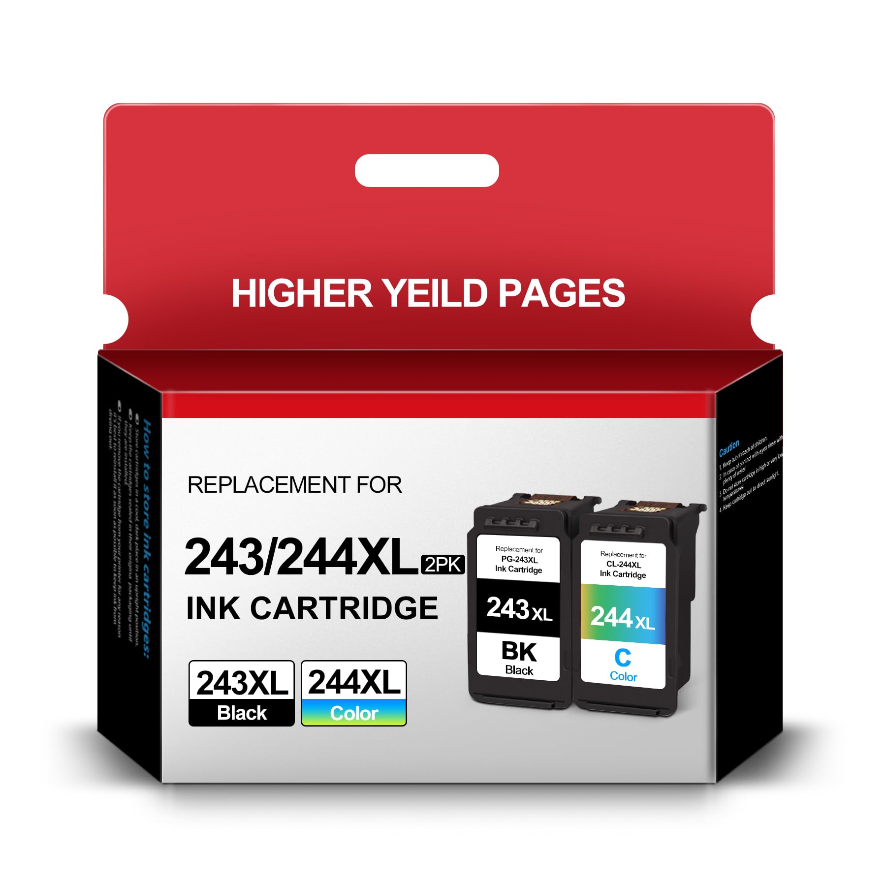 Canon PG-243XL & CL-244XL Combo Ink Cartridge - High Yield Replacement for Canon TS3122, MX492, MG2522, MG2922, MG2420, TR4520 Printers (1 Black + 1 Color) - Perfect for Home Office Printing & School Projects