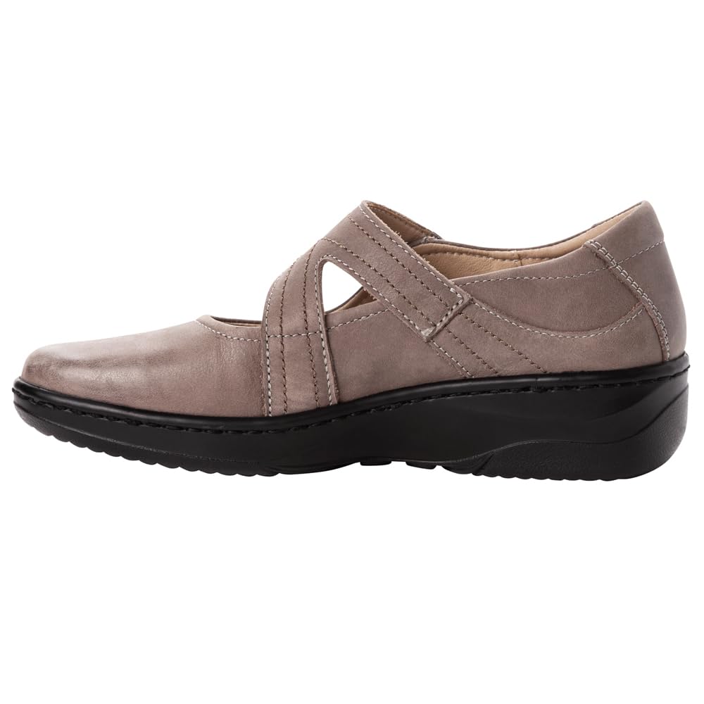 Propét Women's Golda Mary Jane Flats - Comfortable Slip-On Shoes for Work, Travel & Casual Wear - Lightweight Orthopedic Walking Shoes for Women