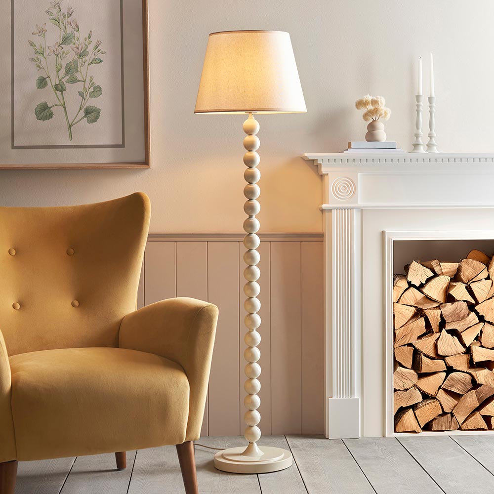 Auralis Ivy Floor Lamp with E27 Socket - Modern Adjustable Standing Light for Living Room, Bedroom & Office - Multiple Finishes Available