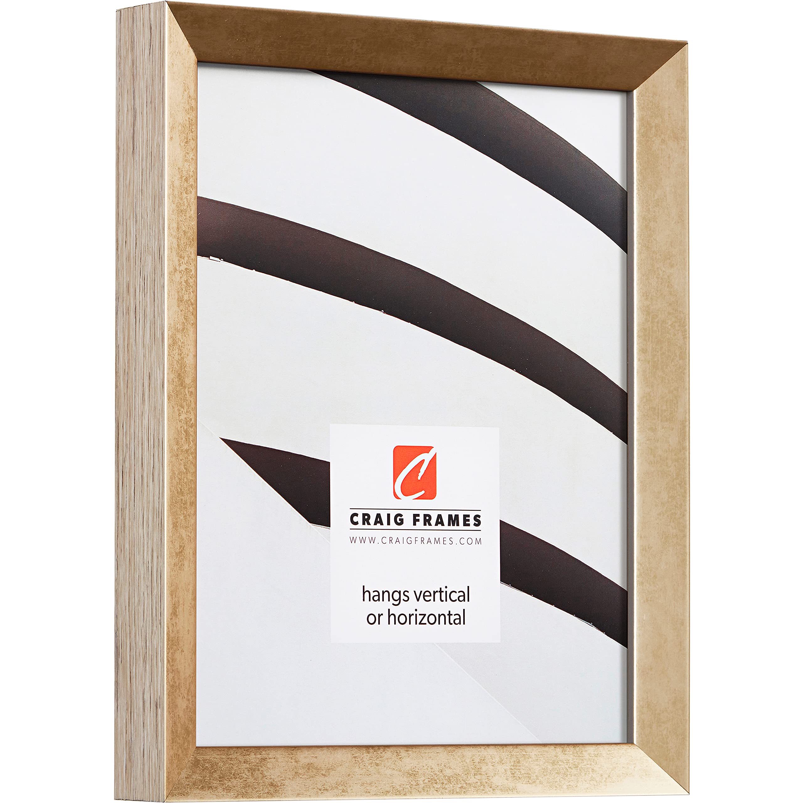 Craig Frames 16x16 Square Picture Frame with 12x12 Mat - Gold Finish for Wall Decor, Photo Display, and Home Office Art