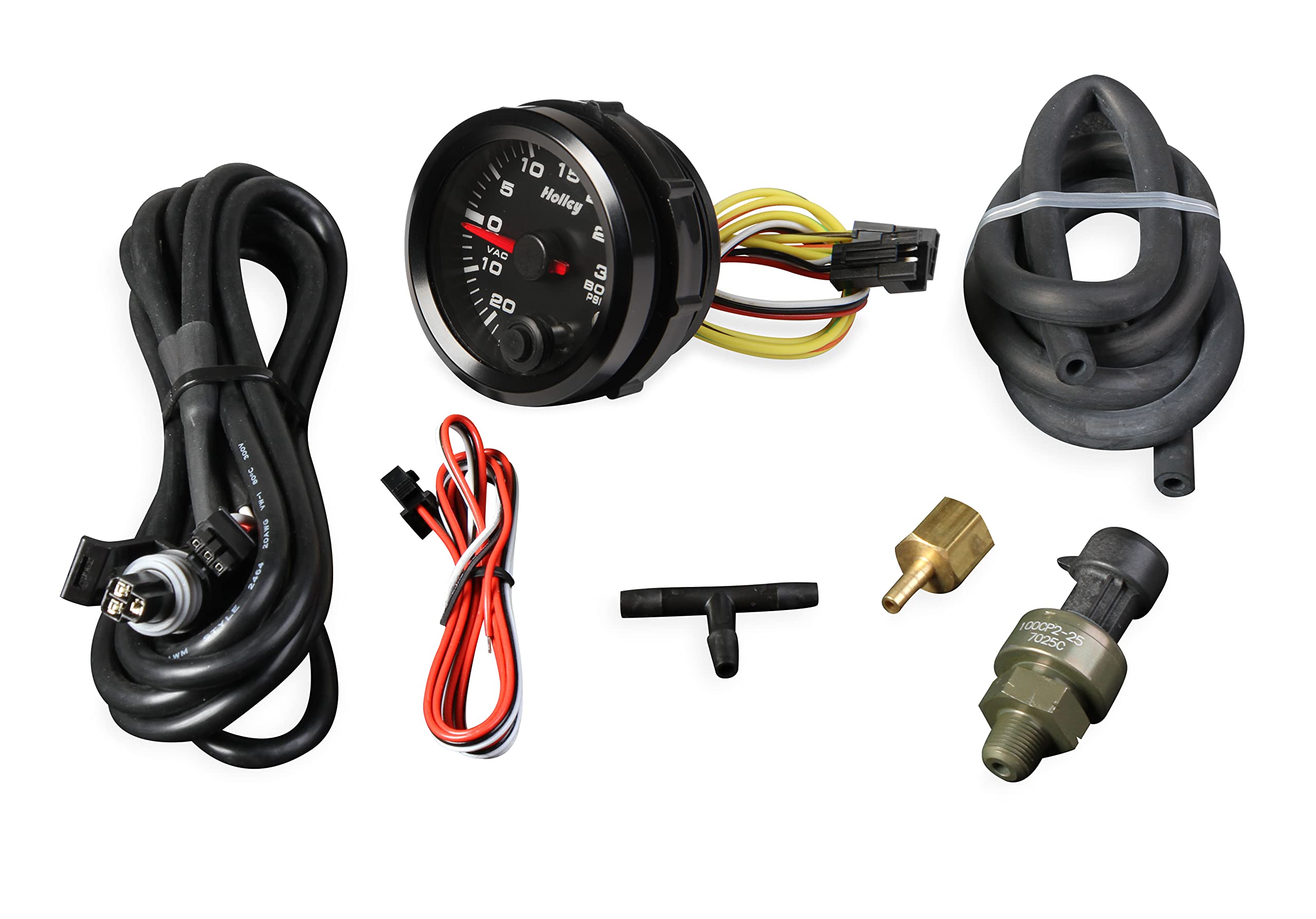 Holley 26-606 Analog Style Boost/Vacuum Gauge - High Performance Engine Monitoring for Racing & Turbocharged Vehicles - Perfect for Car Enthusiasts & Mechanics